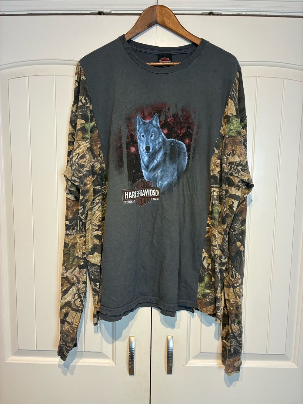 Reworked Harley-Davidson Long Sleeve Shirt Size 4XL